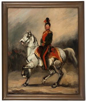 Piotr Michałowski (1800 Kraków – 1855 Krzyżtoporzyce), Huzar austriacki na koniu / Eustachy Dunin - Wąsowicz, ok. 1840 (?) r.