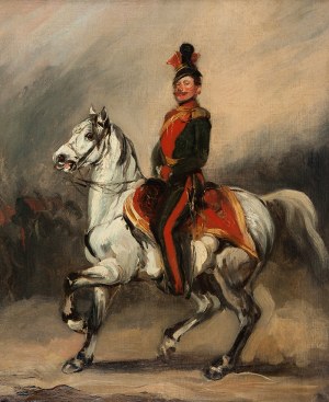 Piotr Michałowski (1800 Kraków – 1855 Krzyżtoporzyce), Huzar austriacki na koniu / Eustachy Dunin - Wąsowicz, ok. 1840 (?) r.