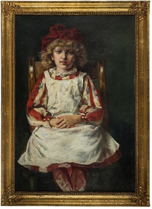 Józef Krzesz-Męcina (1816 Kraków-1934 Poznań), Portret dziewczynki