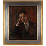 Maurycy Mędrzycki (Mendjizky Maurice) (1890 Łódź- 1951 St. Paul de Vence), Portret mężczyzny z wąsami
