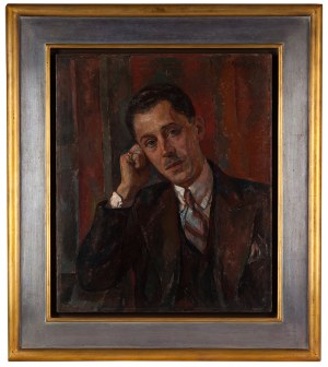 Maurycy Mędrzycki (Mendjizky Maurice) (1890 Łódź- 1951 St. Paul de Vence), Portret mężczyzny z wąsami