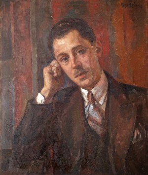Maurycy Mędrzycki (Mendjizky Maurice) (1890 Łódź- 1951 St. Paul de Vence), Portret mężczyzny z wąsami