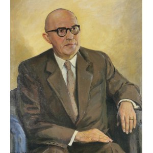 Martin BATZOU (XX w.), Mężczyzna w okularach [Oskar Lange?], 1953