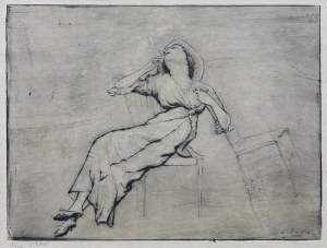 Emile Jean Sulpis (1856–1942), Kobieta z papierosem, 1912 r.