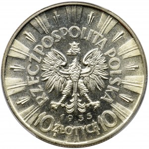 Pilsudski, 10 zloty 1935 - PCGS MS63