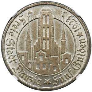 Free City of Danzig, 5 gulden 1923 - NGC MS62