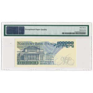 100.000 złotych 1990 - AN 0000050 - PMG 67 EPQ - atrakcyjny numer