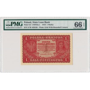 1 marka 1919 - I Serja CW - PMG 66 EPQ