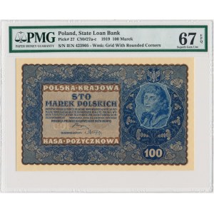 100 marek 1919 - IE Serja N - PMG 67 EPQ