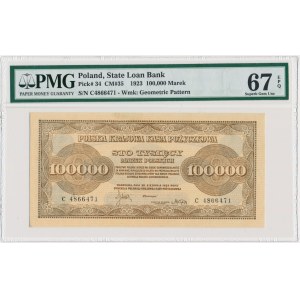 100.000 marek 1923 - C - PMG 67 EPQ