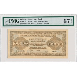 100.000 marek 1923 - C - PMG 67 EPQ