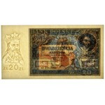 20 złotych 1931 - AB - PMG 65 EPQ - rzadszy wariant