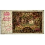 100 złotych 1934(9) - oryginalny przedruk okupacyjny - BO bez kropki - PMG 50 NET - rzadka odmiana