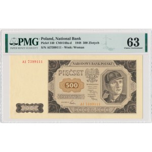 500 złotych 1948 - AI - PMG 63