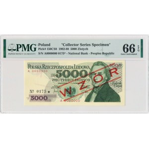 5.000 złotych 1982 - WZÓR - A 0000000 No.0175 - PMG 66 EPQ
