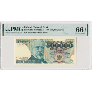 500.000 złotych 1990 - Y - PMG 66 EPQ - rzadka seria