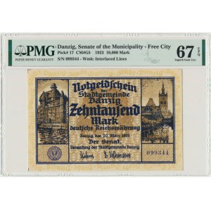 Danzig 10.000 mark 1923 - PMG 67 EPQ