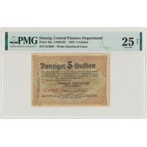 Danzig 5 Gulden 1923 October - PMG 25