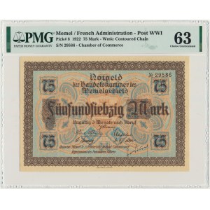 Memel, 75 mark 1922 - PMG 63