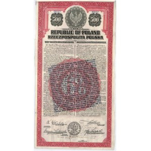 6% pożyczka dolarowa 1920, obligacja $500