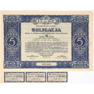 4% premiowa pożyczka dolarowa, seria III, 1931, $5