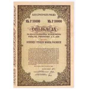 5% pożyczka długoterminowa 1920, obligacja 10.000 marek