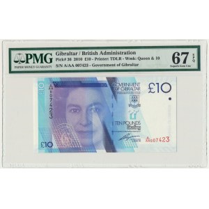 Gibraltar 10 pounds 2010 - PMG 67 EPQ