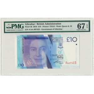 Gibraltar 10 funtów 2010 - PMG 67 EPQ
