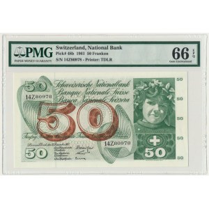 Szwajcaria 50 franków 1961 - PMG 66 EPQ