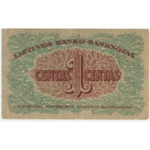 Lithuania, 1 centu 1922 - N -