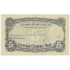 Egipt, 5 piastres 1940