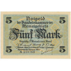 Memel, 5 mark 1922