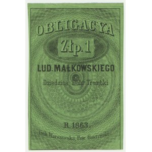 Trembki/Giżyce, Ludwik Małkowski, 1 złoty 1863