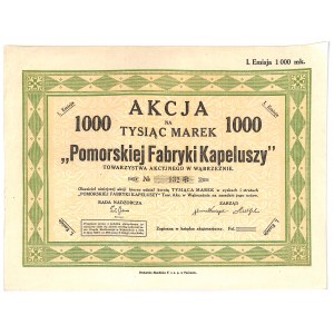 Pomorska Fabryka Kapeluszy, Em.I, 1000 marek