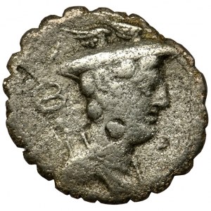 Republika Rzymska, Mamilius Limetanus, Denar serratus