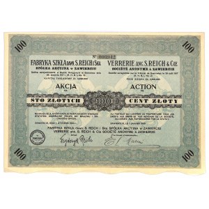 Fabryka Szkła dawniej S.Reich, 100 złotych 1930
