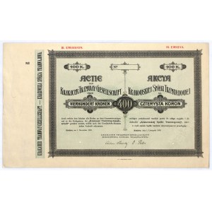 Krakowska Spółka Tramwajowa, 400 koron 1903, em. III - RZADKA