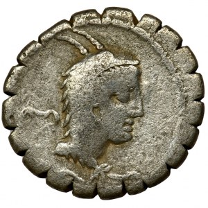 Roman Republic, Papius, Denarius serratus - VERY RARE