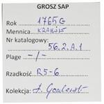 Poniatowski, Grosz Kraków 1765 G - EKSTREMALNIE RZADKI
