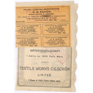 Zakłady Przemysłu Włókienniczego C.G. SCHON, 1000 marek 1920