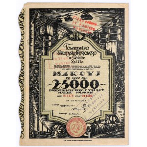 Towarzystwo Przemysłu Węglowego w Polsce S.A., Em.III, 25x1000 marek 1921 - rzadka