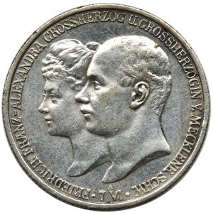 Niemcy, Meklenburgia-Szwerin, Fryderyk Franciszek IV, 2 marki zaślubinowe Berlin 1904 A