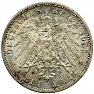 Germany, Schwarzburg-Sondershausen, Karol Günther, 3 posthumous mark Berlin 1909 A