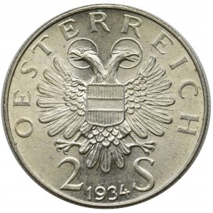 Austria, I Republika, 2 szylingi Wiedeń 1934