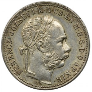 Hungary, Franz Joseph I, 1 forint Kremnitz 1887 KB