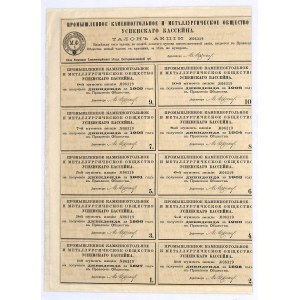 Towarzystwo Węglowo-Hutnicze Zagłębia D'ouspensk, akcja 250 rubli, 1896