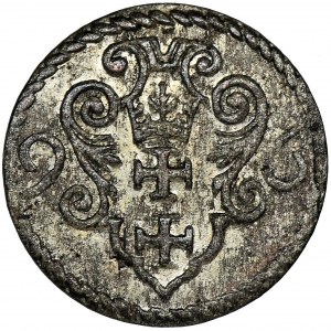 Sigismund III Vasa, Denarius Danzig 1596 - big numbers