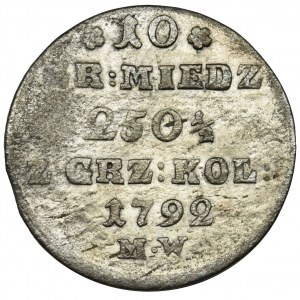 Poniatowski, 10 Copper Groschen Warsaw 1792 MW