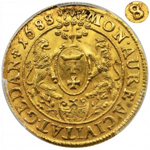 Jan III Sobieski, Dukat Gdańsk 1688 - PCGS MS63 - PIĘKNY