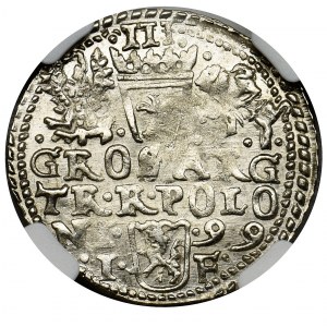 Zygmunt III Waza, Trojak Olkusz 1599 - NGC MS63